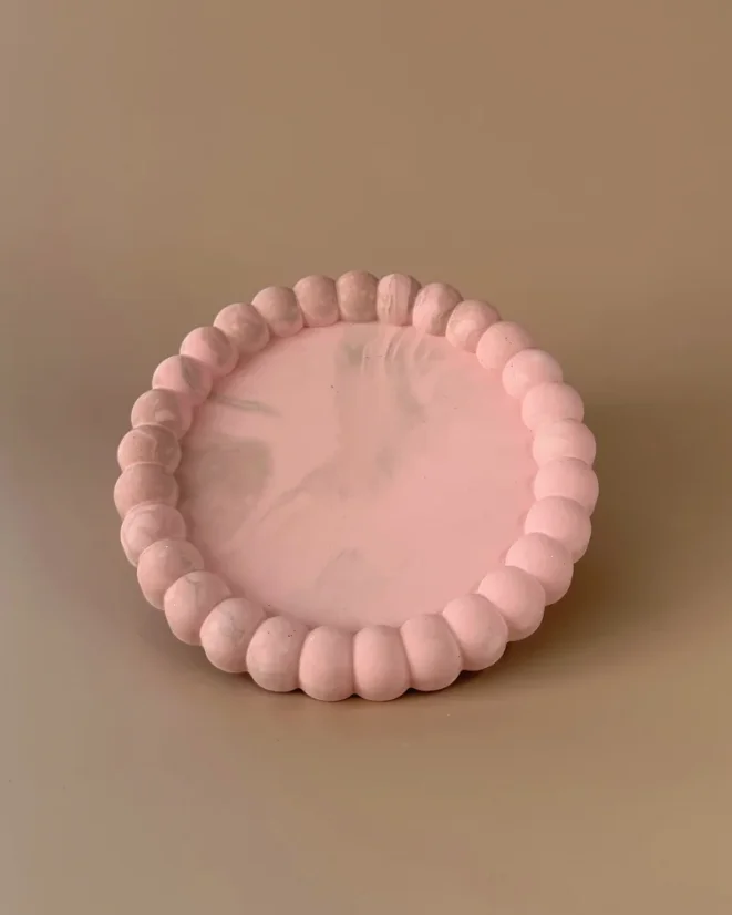 Minimalistická sádrová podložka - Barva: Bílá