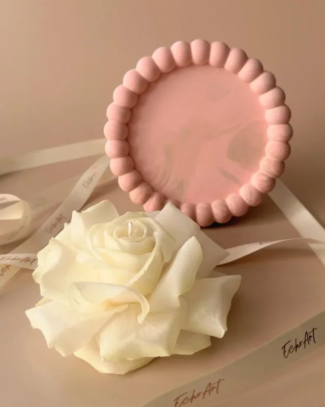 Minimalistická sádrová podložka - Barva: Bílá